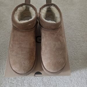 UGG Classic Ultra Mini Suede Slip-On Shoes